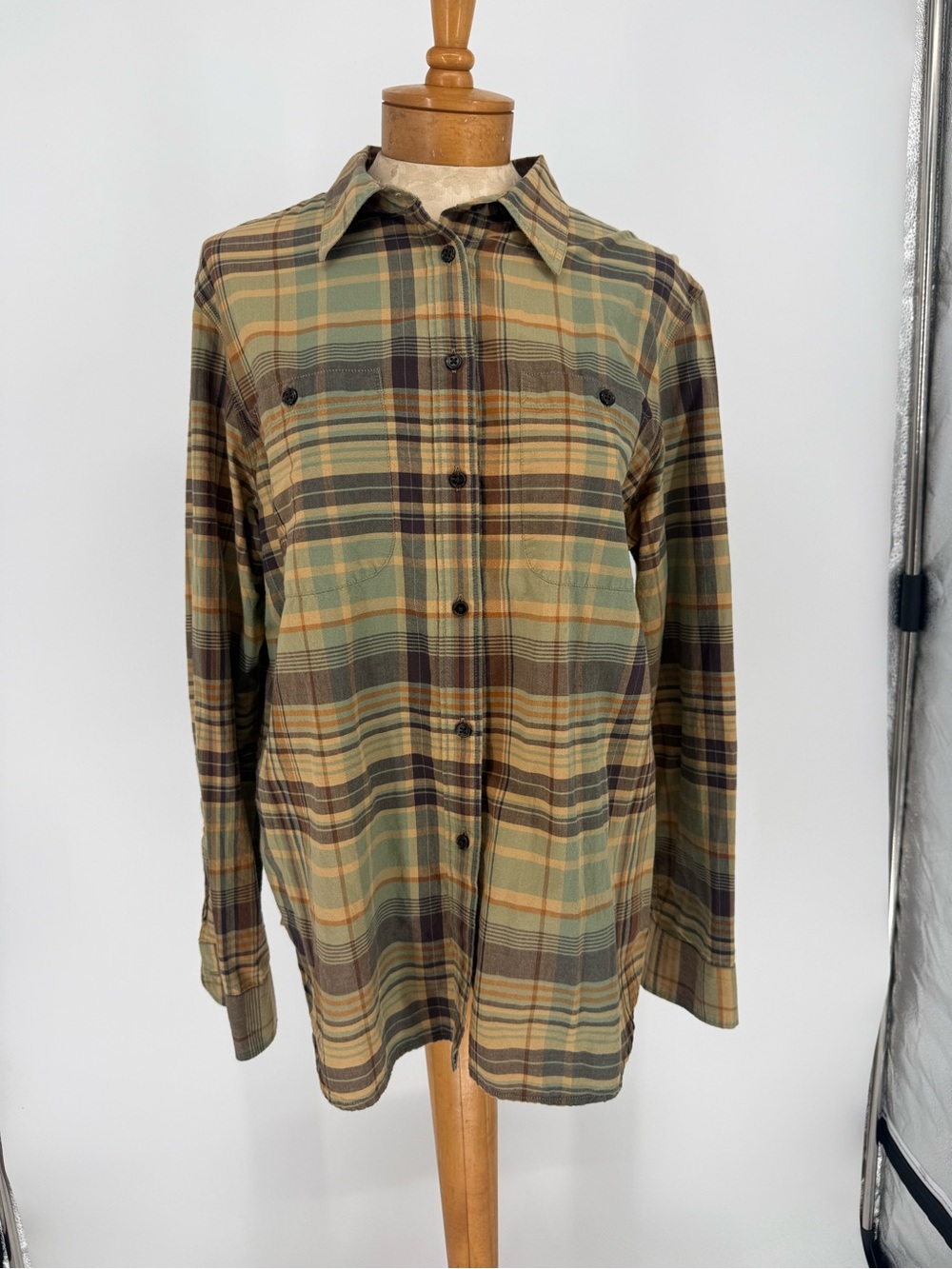Lauren Jeans Co. by Ralph Lauren Plaid Button-Up Shirt sz XL